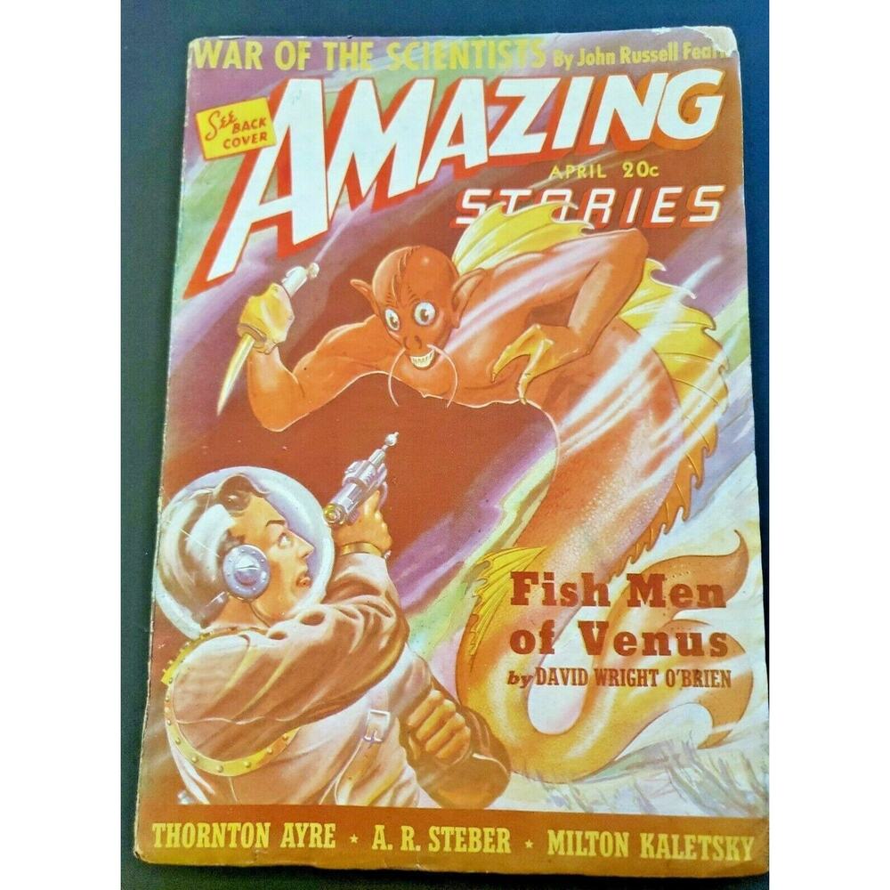 1940‎ Golden Age Amazing Stories Vol.14 #4 Sci-Fi Pulp Magazine Hot Rare  WS7E